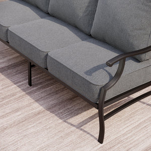 Patio Metal Loveseat-Add-On Couch for Diamond Sofa Set