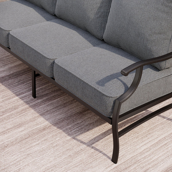 Patio Metal Loveseat-Add-On Couch for Diamond Sofa Set