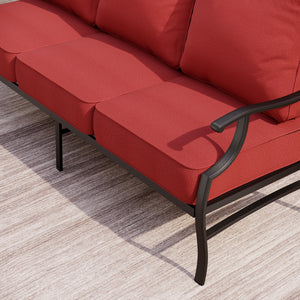 Patio Metal Loveseat-Add-On Couch for Diamond Sofa Set