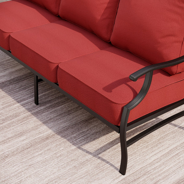 Patio Metal Loveseat-Add-On Couch for Diamond Sofa Set