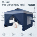 Phi Villa 10’ x 10’ Pop Up Canopy Tent with Sidewall 4 in 1 Outdoor Patio Gazebo