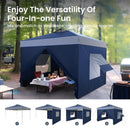 Phi Villa 10’ x 10’ Pop Up Canopy Tent with Sidewall 4 in 1 Outdoor Patio Gazebo