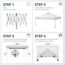 Phi Villa 10’ x 10’ Pop Up Canopy Tent with Sidewall 4 in 1 Outdoor Patio Gazebo