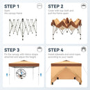 Phi Villa 10’ x 10’ Pop Up Canopy Tent with Sidewall 4 in 1 Outdoor Patio Gazebo