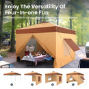 Phi Villa 10’ x 10’ Pop Up Canopy Tent with Sidewall 4 in 1 Outdoor Patio Gazebo