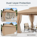 PHI VILLA 10’x13’ Patio Affordable Gazebo with Mosquito Net