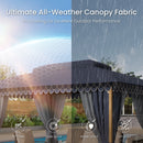 PHI VILLA 10’x13’ Patio Affordable Gazebo with Mosquito Net