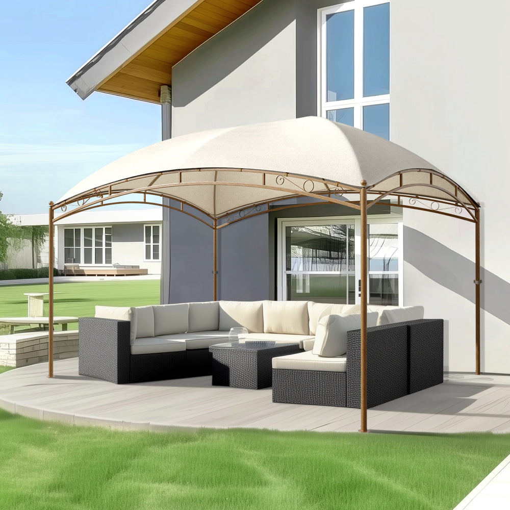 10'x13' Garden Curved Gazebo Outdoor Arc Top Canopy