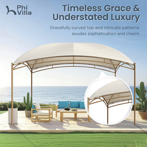 10'x13' Garden Curved Gazebo Outdoor Arc Top Canopy