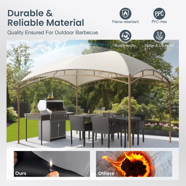 10'x13' Garden Curved Gazebo Outdoor Arc Top Canopy
