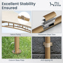 PHI VILLA 10’x13’ Patio Curved Gazebo Outdoor Arc Top Canopy