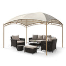 PHI VILLA 10’x13’ Patio Curved Gazebo Outdoor Arc Top Canopy