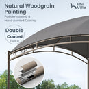 PHI VILLA 10’x13’ Patio Curved Gazebo Outdoor Arc Top Canopy