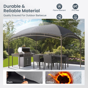 10'x13' Garden Curved Gazebo Outdoor Arc Top Canopy