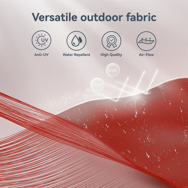 10ft Solar 3 Tier Auto-tilt Patio Vented Umbrella with LED Lights