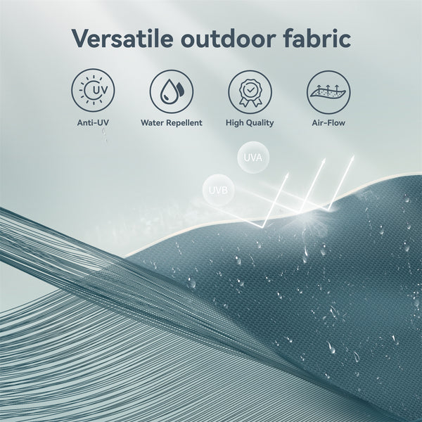 10ft Solar 3 Tier Auto-tilt Patio Vented Umbrella with LED Lights