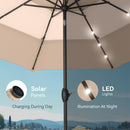 PHI VILLA 10ft 3 Tier Auto-tilt Patio Vented Umbrella with LED Lights