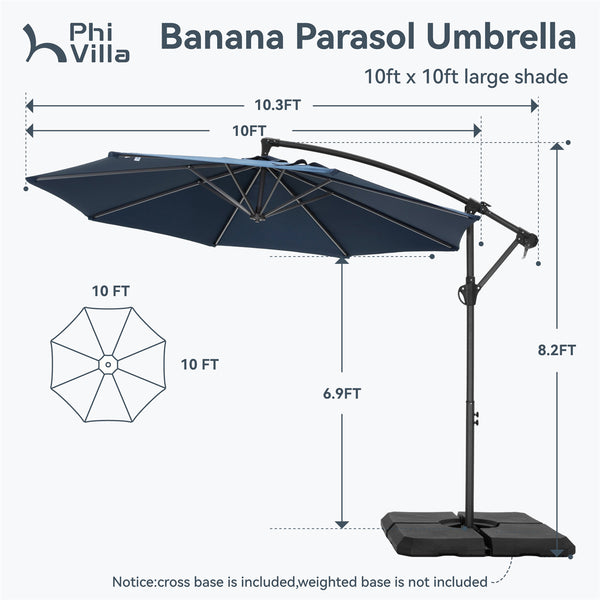banana parasol patio umbrella 10ft Banana Parasol Umbrella Outdoor Offset Umbrella