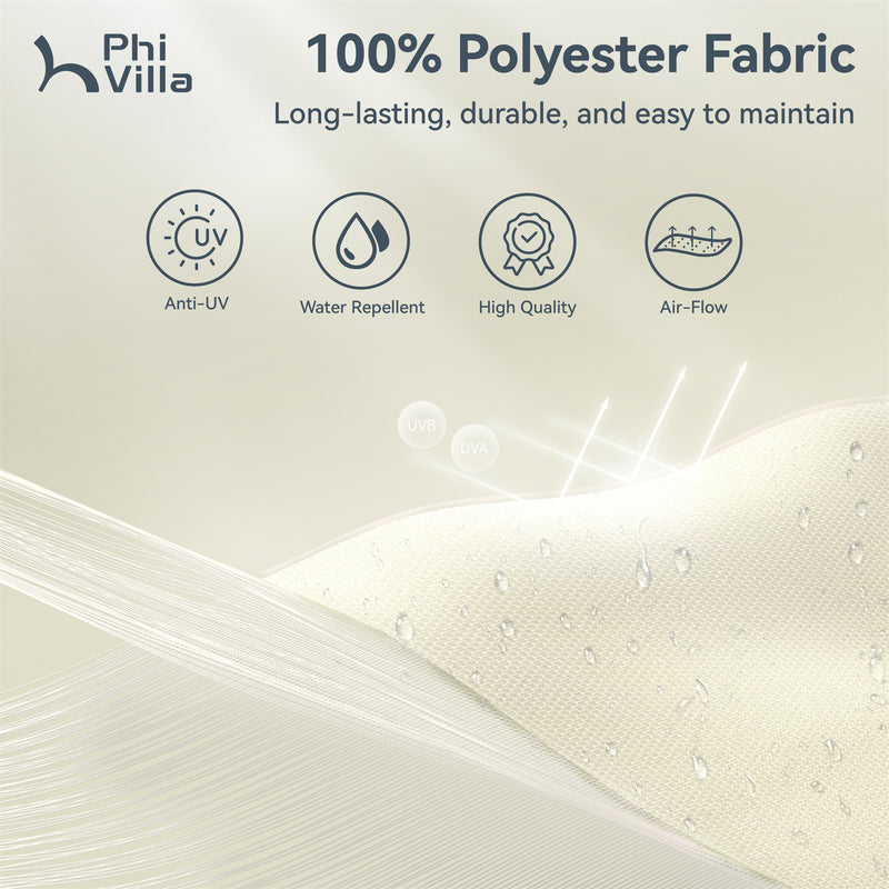 PHI VILLA 10ft Banana Parasol Umbrella Outdoor Offset Umbrella