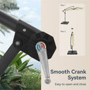 PHI VILLA 10ft Banana Parasol Umbrella Outdoor Offset Umbrella