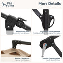 PHI VILLA 10ft Banana Parasol Umbrella Outdoor Offset Umbrella