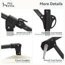 PHI VILLA 10ft Banana Parasol Umbrella Outdoor Offset Umbrella