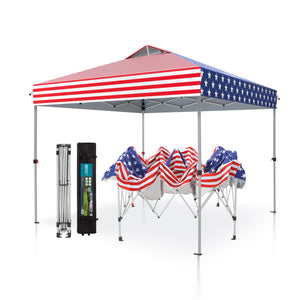 10'x10' Pop Up Portable Canopy Tent with Wheeled Bag