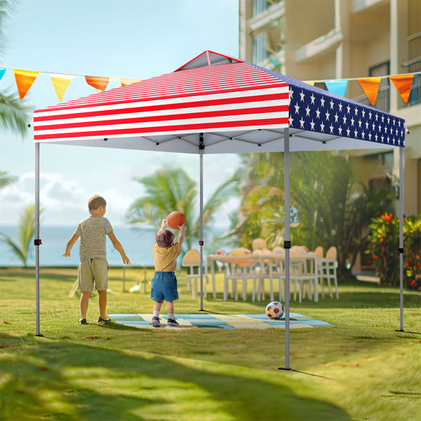 10'x10' Pop Up Portable Canopy Tent with Wheeled Bag