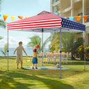 PHI VILLA 10x10Ft Pop Up Canopy Tent with Wheeled Bag,Straight Legs, 100 Sq. Ft