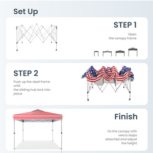 10'x10' Pop Up Portable Canopy Tent with Wheeled Bag