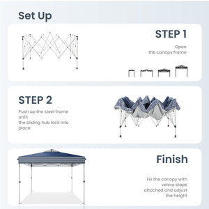 10'x10' Pop Up Portable Canopy Tent with Wheeled Bag
