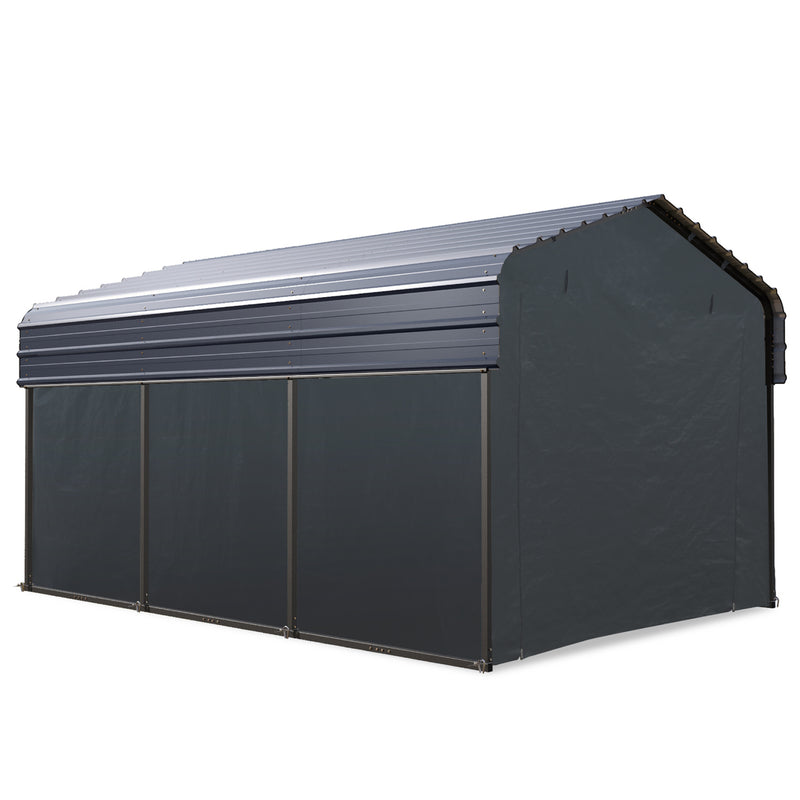 PHI VILLA Deluxe Heavy Duty Metal Outdoor Carport Canopy Multi-use Car Garage Shelter