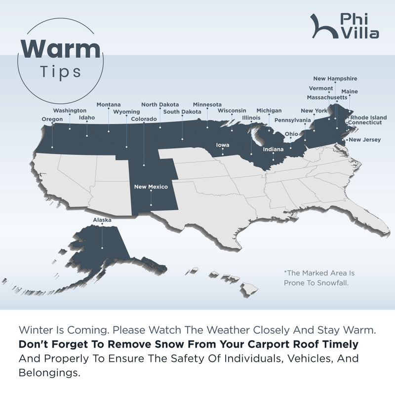 10x20ft Metal Carport Canopy with Galvanized Gable Roof