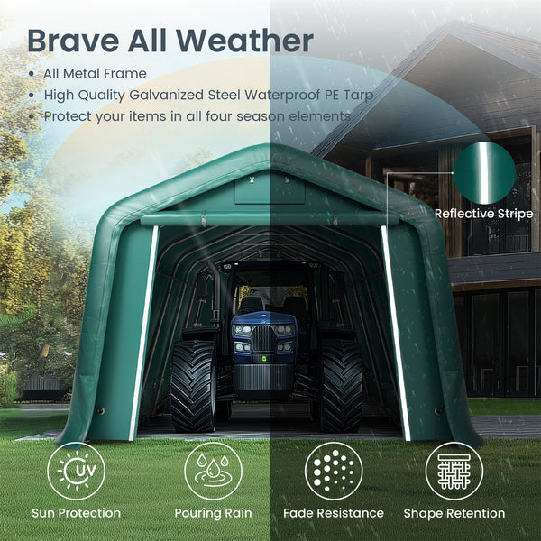 Multi-Sized PE Storage Tent for Vehicles and Farm