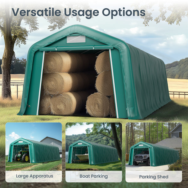 Multi-Sized PE Storage Tent for Vehicles and Farm