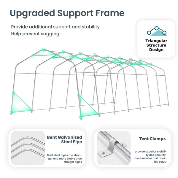 Multi-Sized PE Storage Tent for Vehicles and Farm
