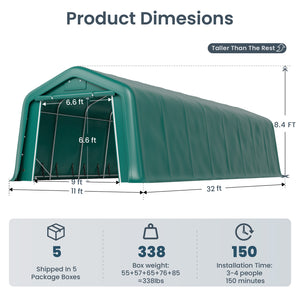 Multi-Sized PE Storage Tent for Vehicles and Farm