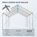 12X20ft PE Carport Height Adjustable Car Storage