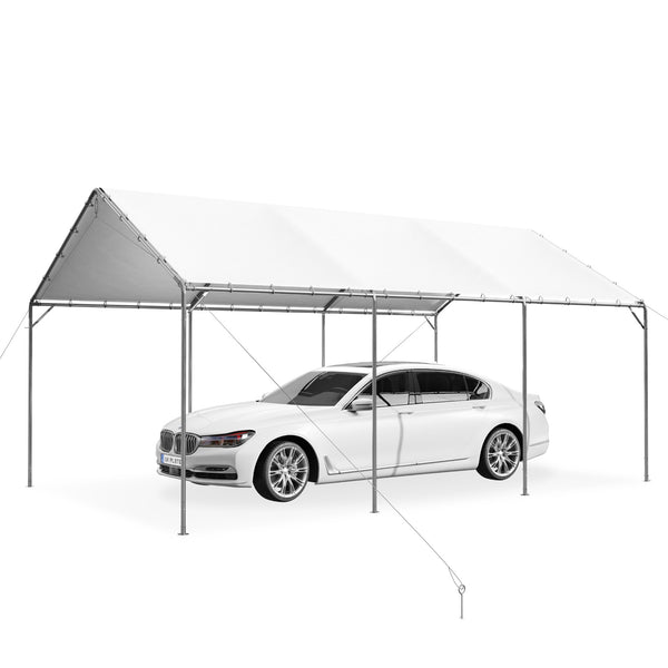 12X20ft PE Carport Height Adjustable Car Storage