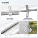 12X20ft PE Carport Height Adjustable Car Storage