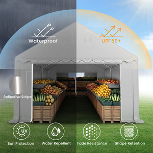 13'x26' Outdoor Vendors Tent with Removable Sidewall