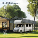 14x25ft Metal RV Carports and Shelters-Dimensions detail