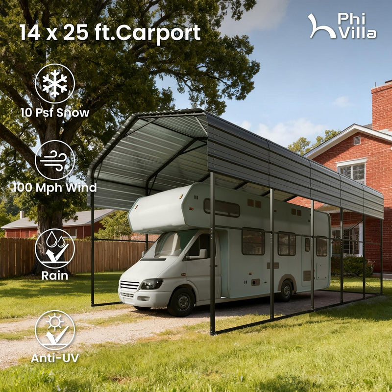 Phi Villa 14x35FT Metal RV and Camper Carports