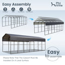 14x35ft Metal RV Carports and Shelters-Assembly Components