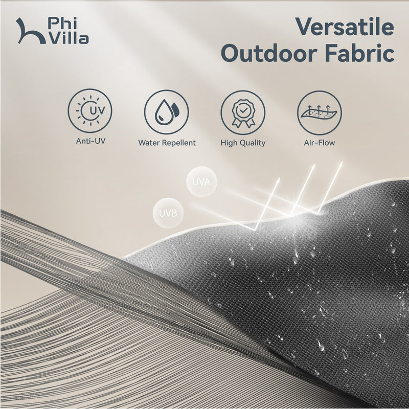 PHI VILLA 15ft Double-Sided Patio Extra Large Twin Umbrella