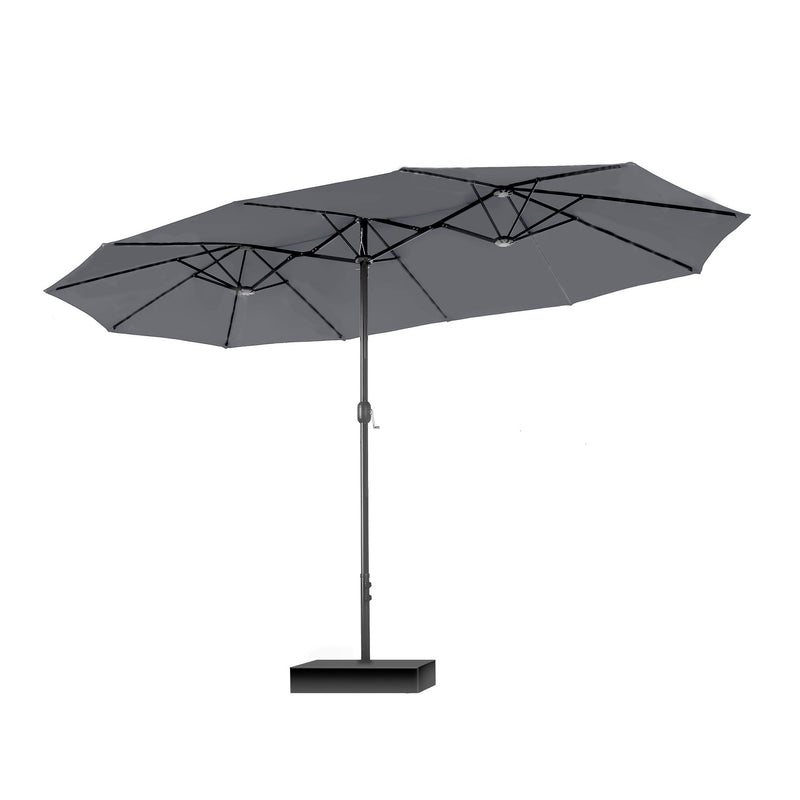 PHI VILLA 15ft Double-Sided Patio Extra Large Twin Umbrella