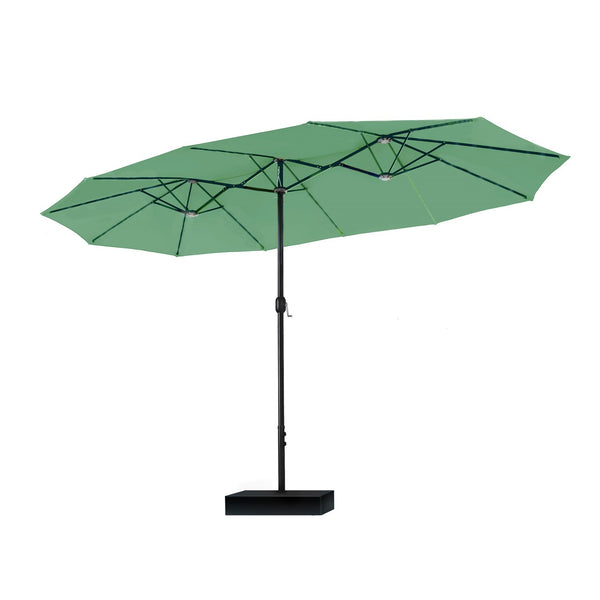 15ft patio umbrella double-sided 15ft Double-Sided Patio Extra Large Twin Umbrella with Base