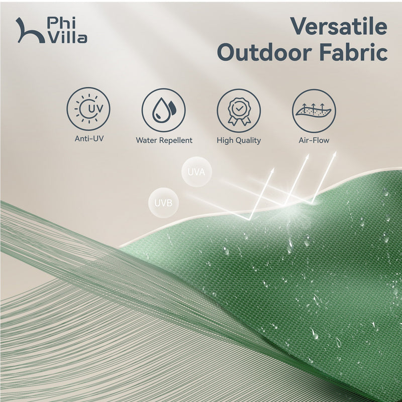 PHI VILLA 15ft Double-Sided Patio Extra Large Twin Umbrella