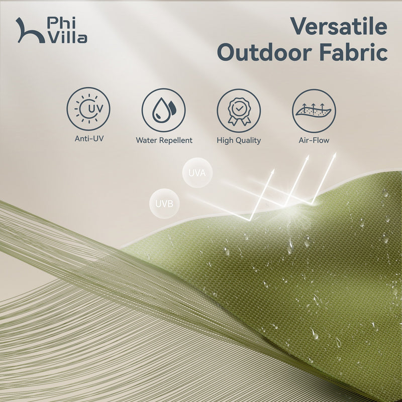 PHI VILLA 15ft Double-Sided Patio Extra Large Twin Umbrella