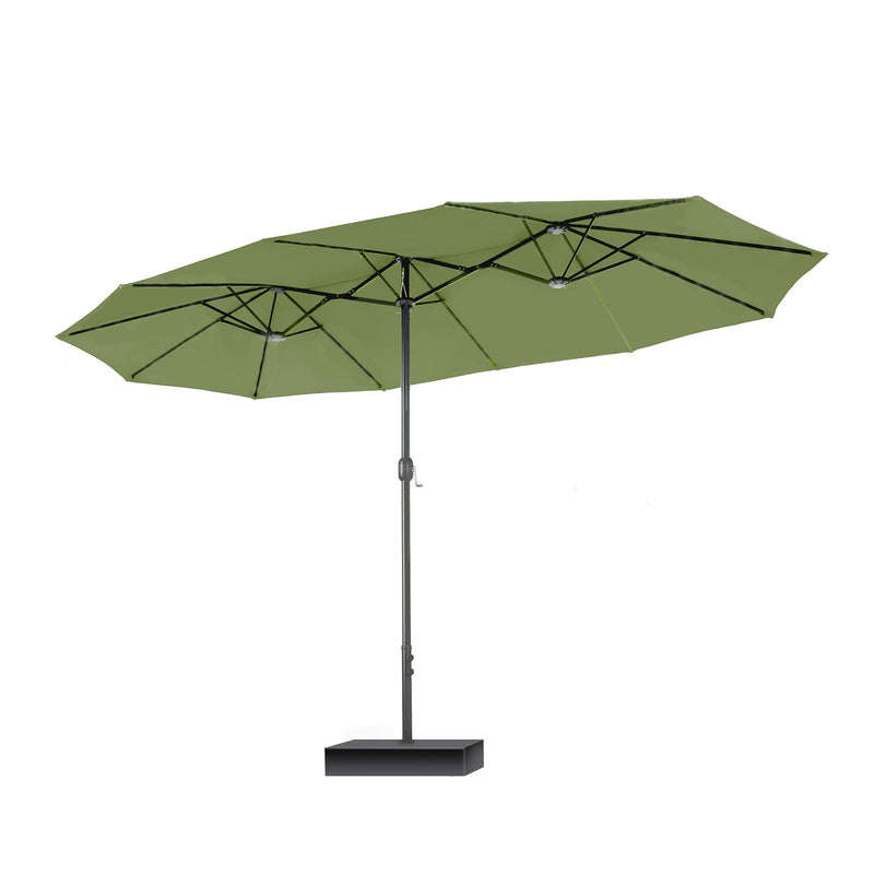 PHI VILLA 15ft Double-Sided Patio Extra Large Twin Umbrella